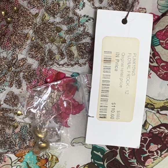 💥ULTRA RARE Anthropologie Plenty Tracy Reese Dress Size 12 floral spring - Picture 16 of 16